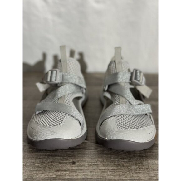 CHACO ODYSSEY Closed Toe Hiking Sport Sandals Women 8 Metallic Silver/Gray Mesh - Picture 3 of 14